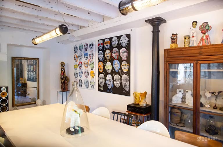  Grand espace de vie avec cheminée, bar & installation d'atelier 