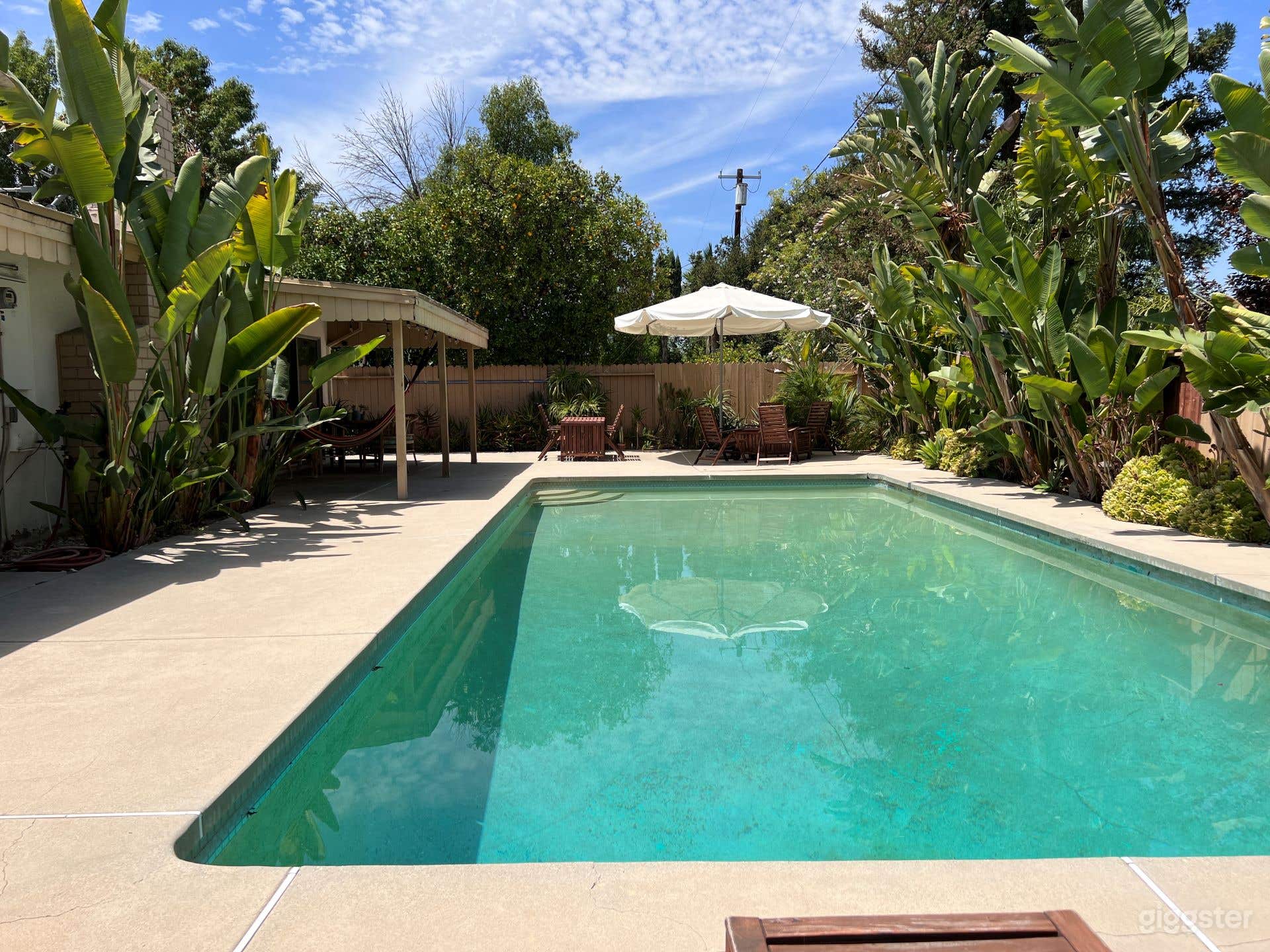 pool view facing west