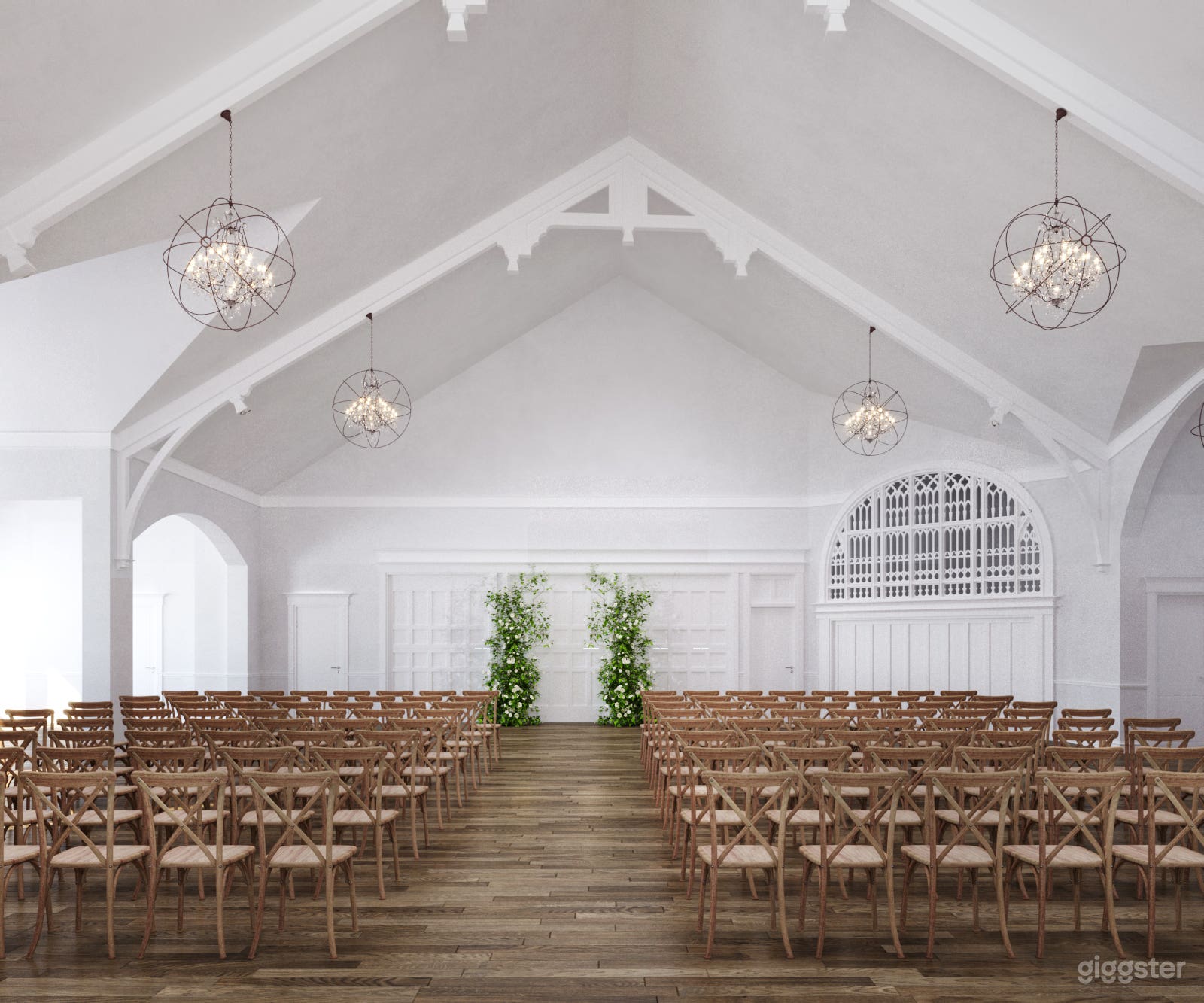 Main Event Space set up as a ceremony