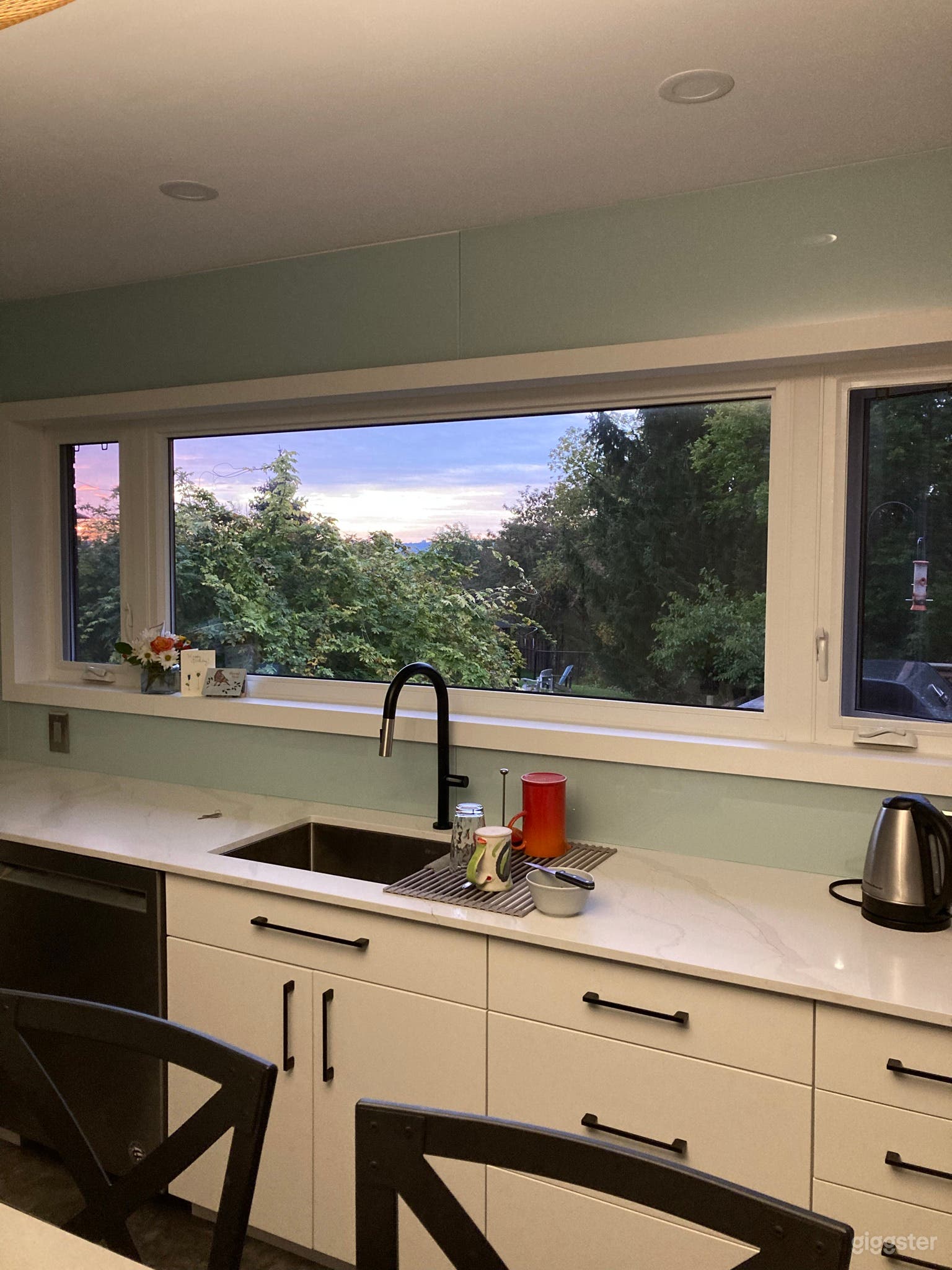 View of city of Hamilton from kitchen window. Clear view in the Wintertime