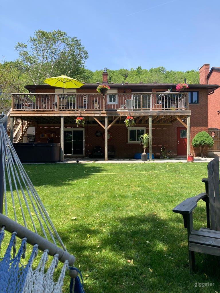  View from tree line to the back deck 