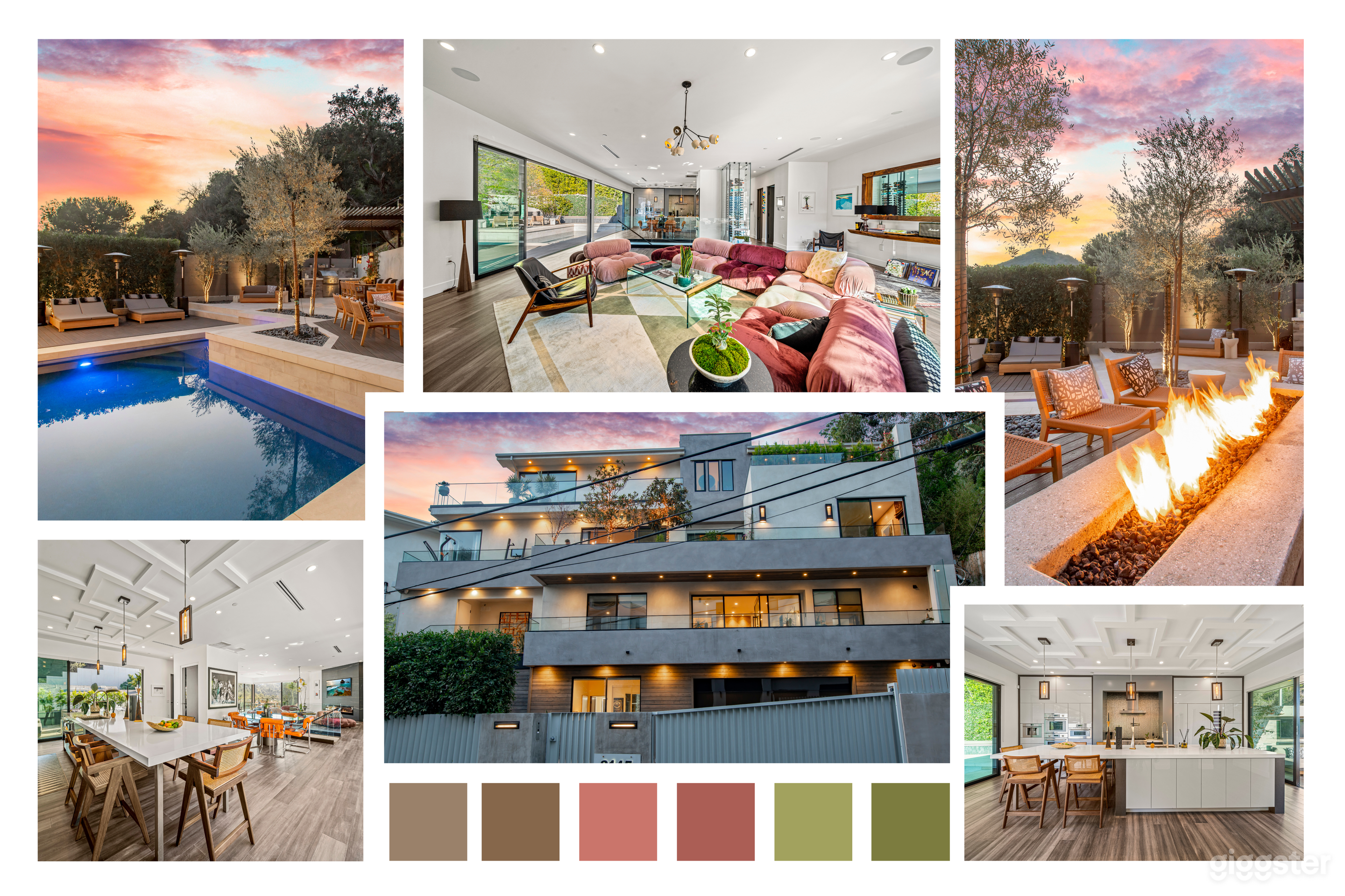 MID-CENTURY MODERN HILLTOP WITH ARTFUL COLOR &amp; FIREPIT Photo 1