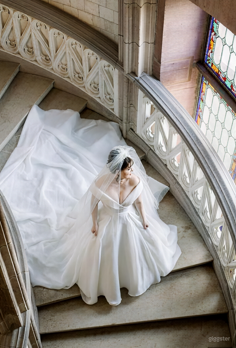  Grand Escalier en Marbre dans un Manoir Historique 