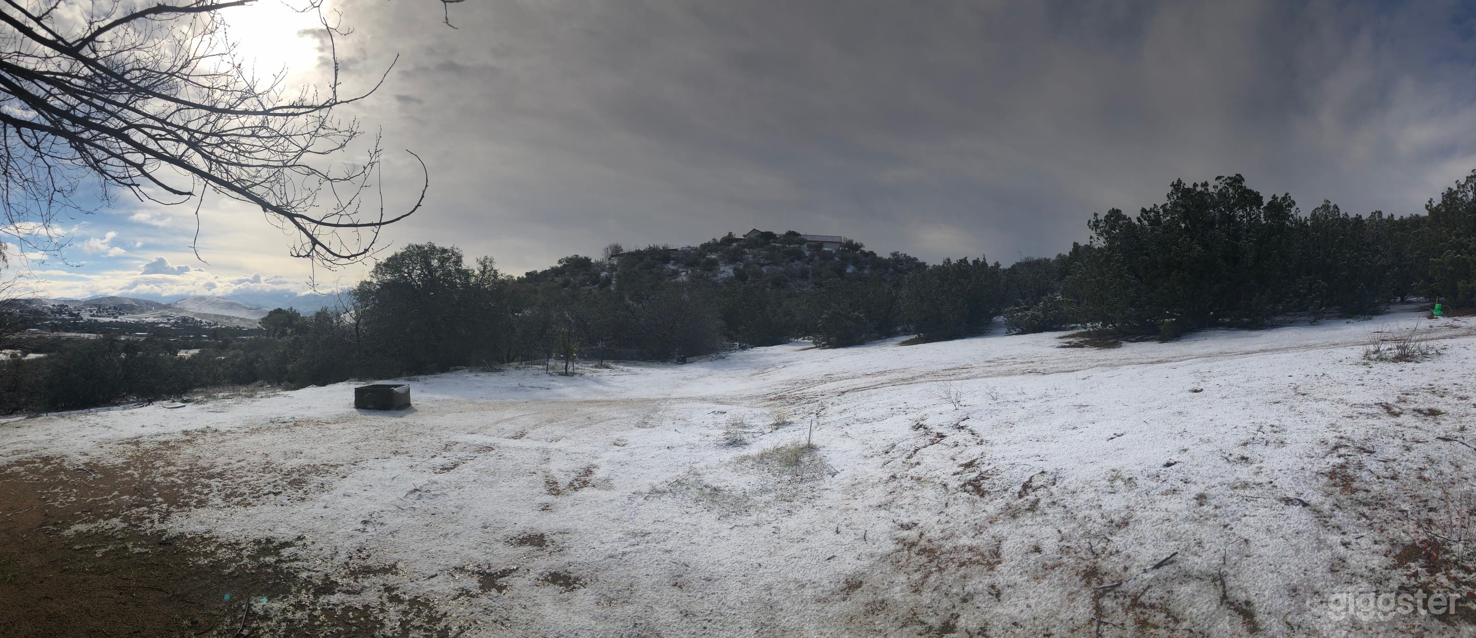 this is a 5 acre property.  with beautiful topography.
there are plenty of gorgeous corners all around the property, ideal for building sets.