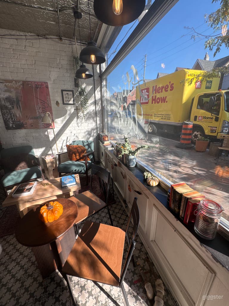  Warm, Cozy, Stylish Coffee Shop with Lots of Natural Light 