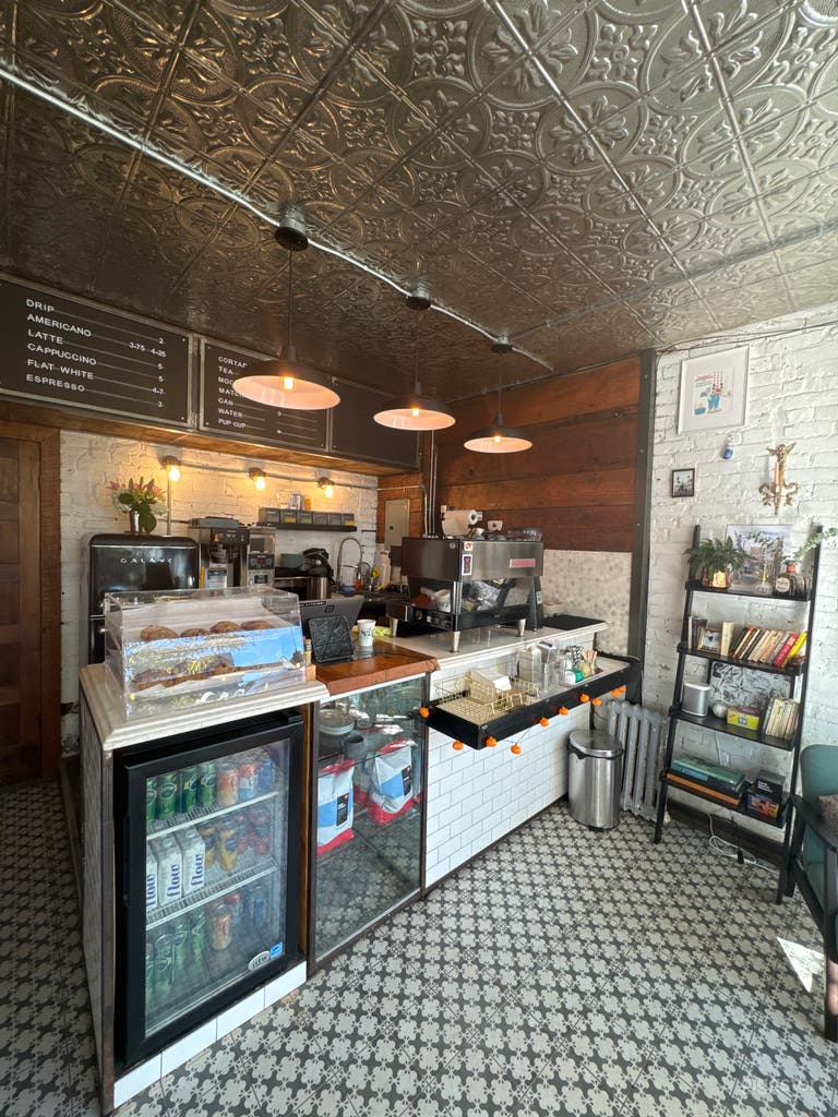  Warm, Cozy, Stylish Coffee Shop with Lots of Natural Light 