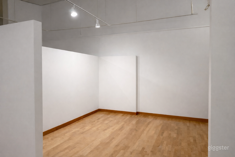  Art Gallery with White Walls and High Ceilings 