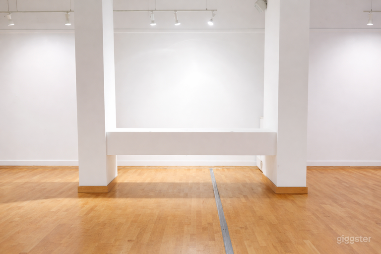  Art Gallery with White Walls and High Ceilings 