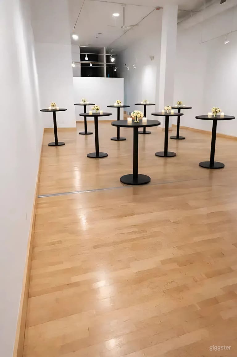  Art Gallery with White Walls and High Ceilings 