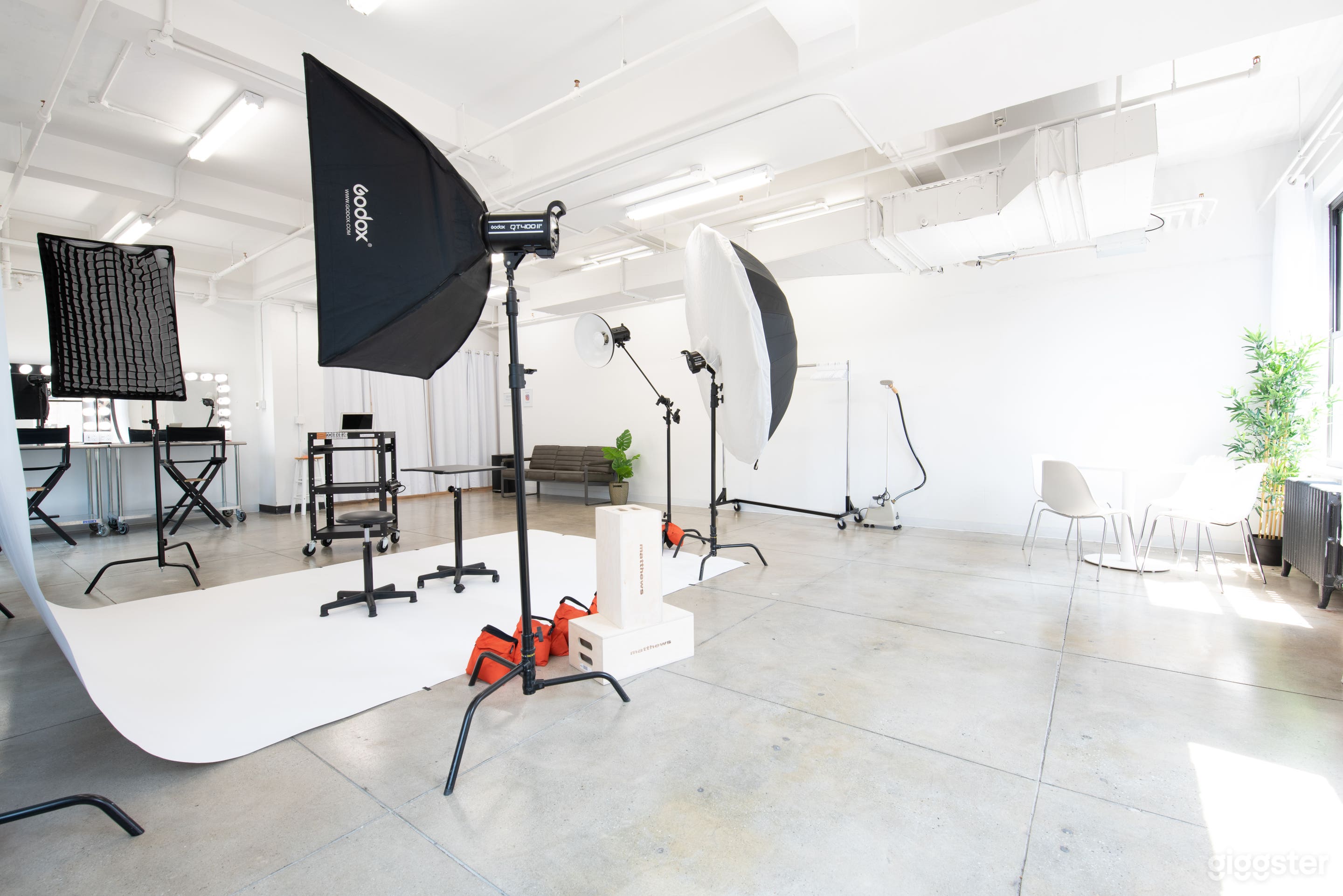 This is an example of a three light set up in the studio.