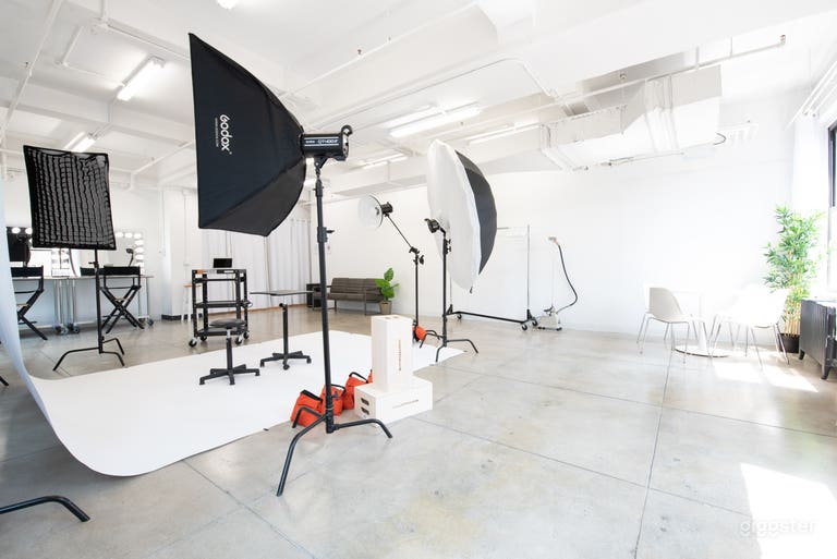  This is an example of a three light set up in the studio. 