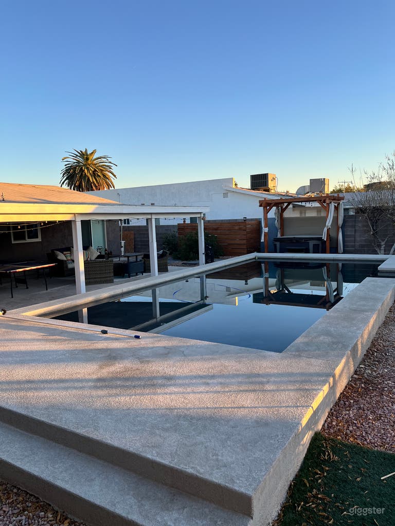  Pool and above ground spa 