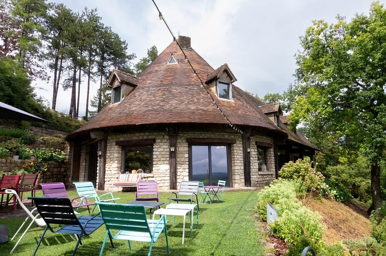  Maison 1950 poutres apparentes et vue sur la vallée de Seine 