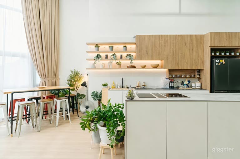  Estudio de Ciclorama, Cocina y Estilo de Vida de 2,500 pies cuadrados en Singapur 