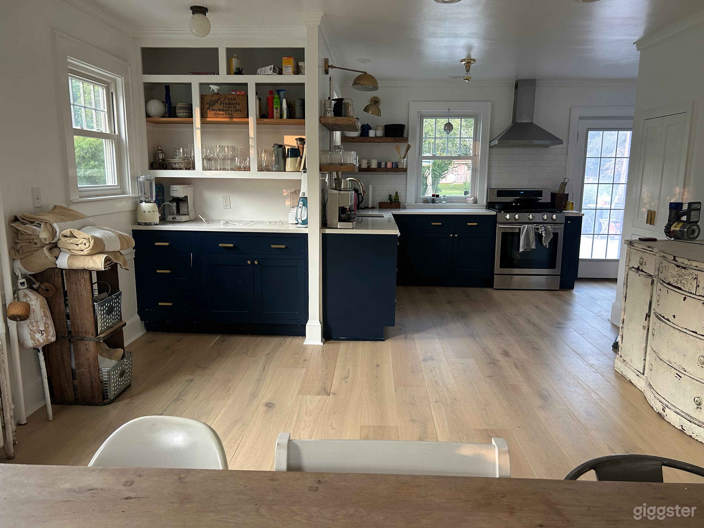 Large open kitchen and dining area