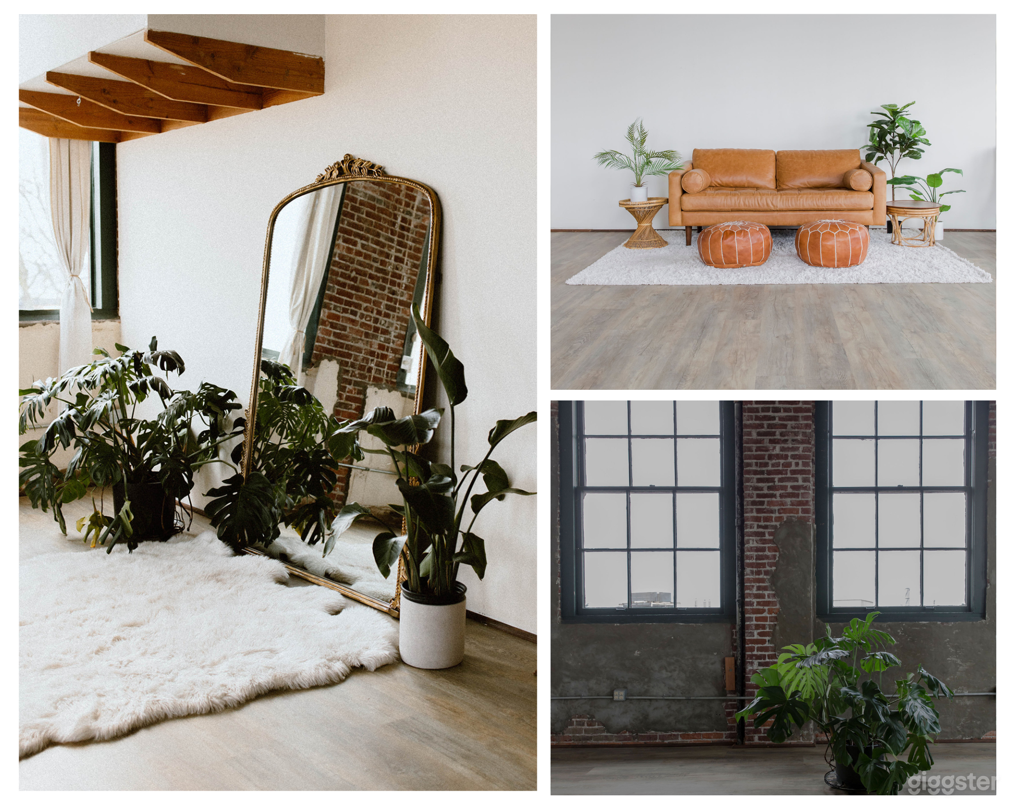 Sun-lit Studio with Brick Walls Photo 1