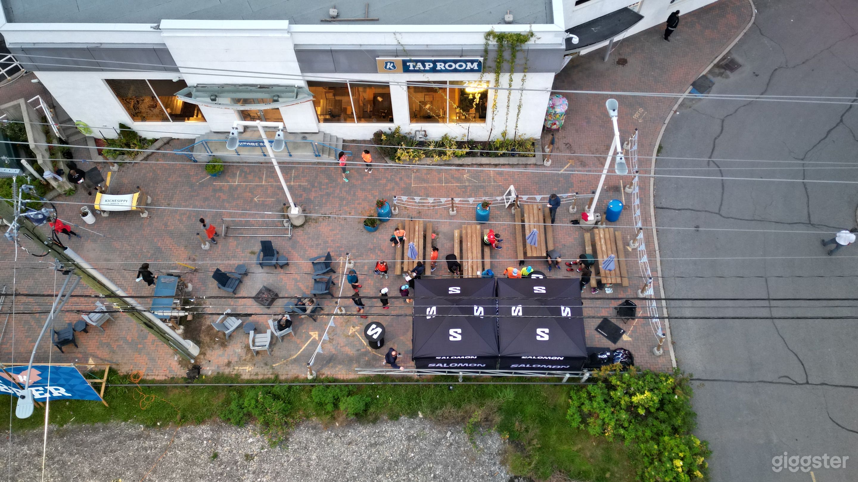 Beer garden from above