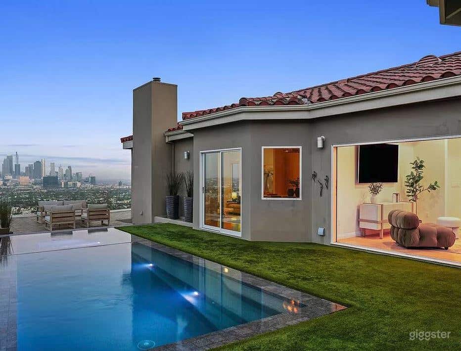 Hollywood Hills Pool Home with 180 degree views  Photo 1