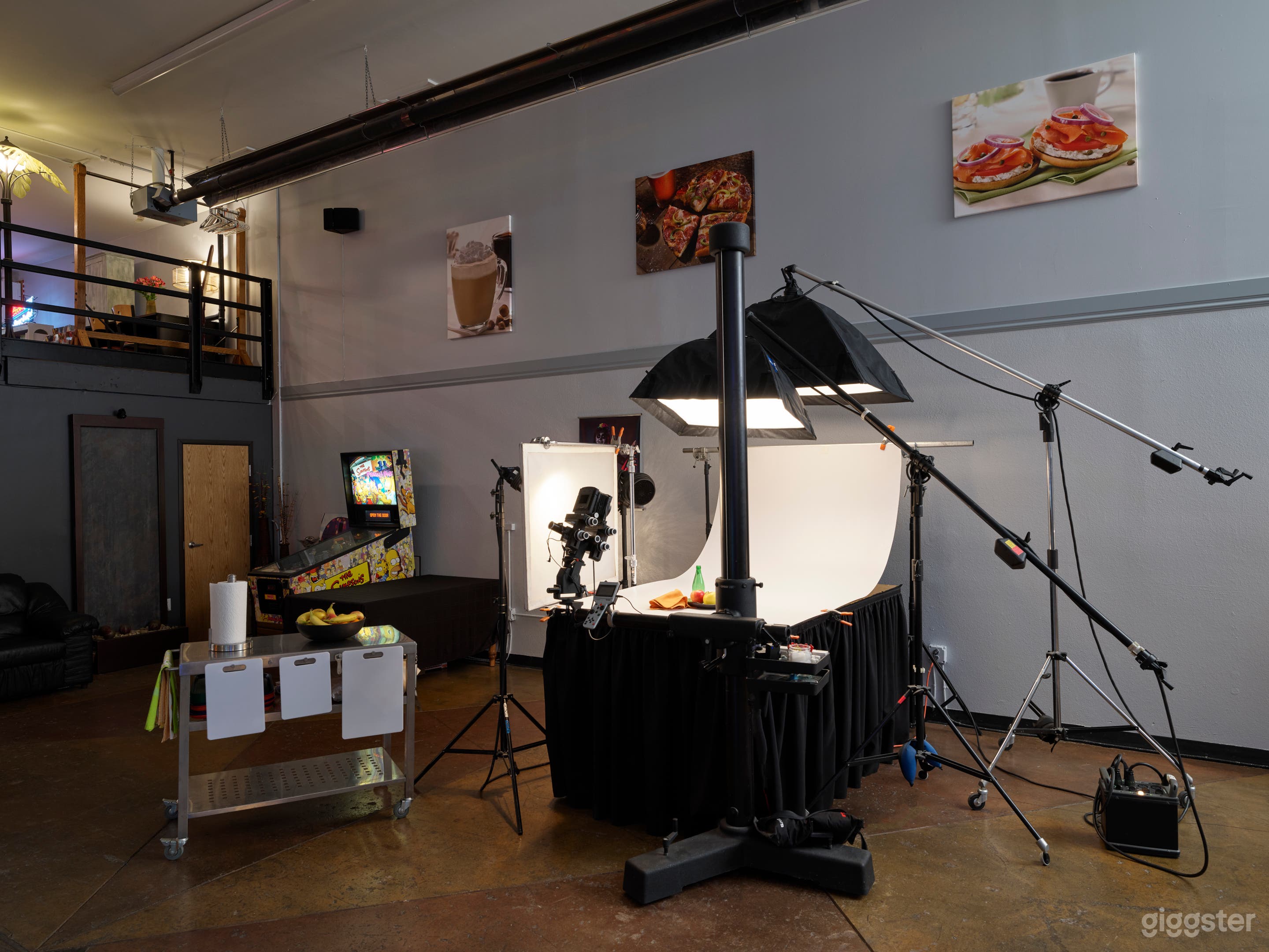 Small product set in studio