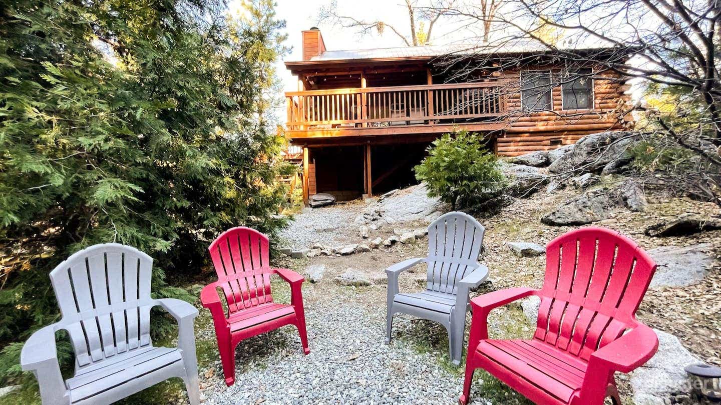 Back view of the cabin