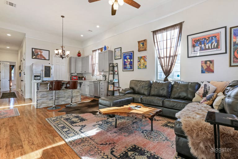  Open living and kitchen area 