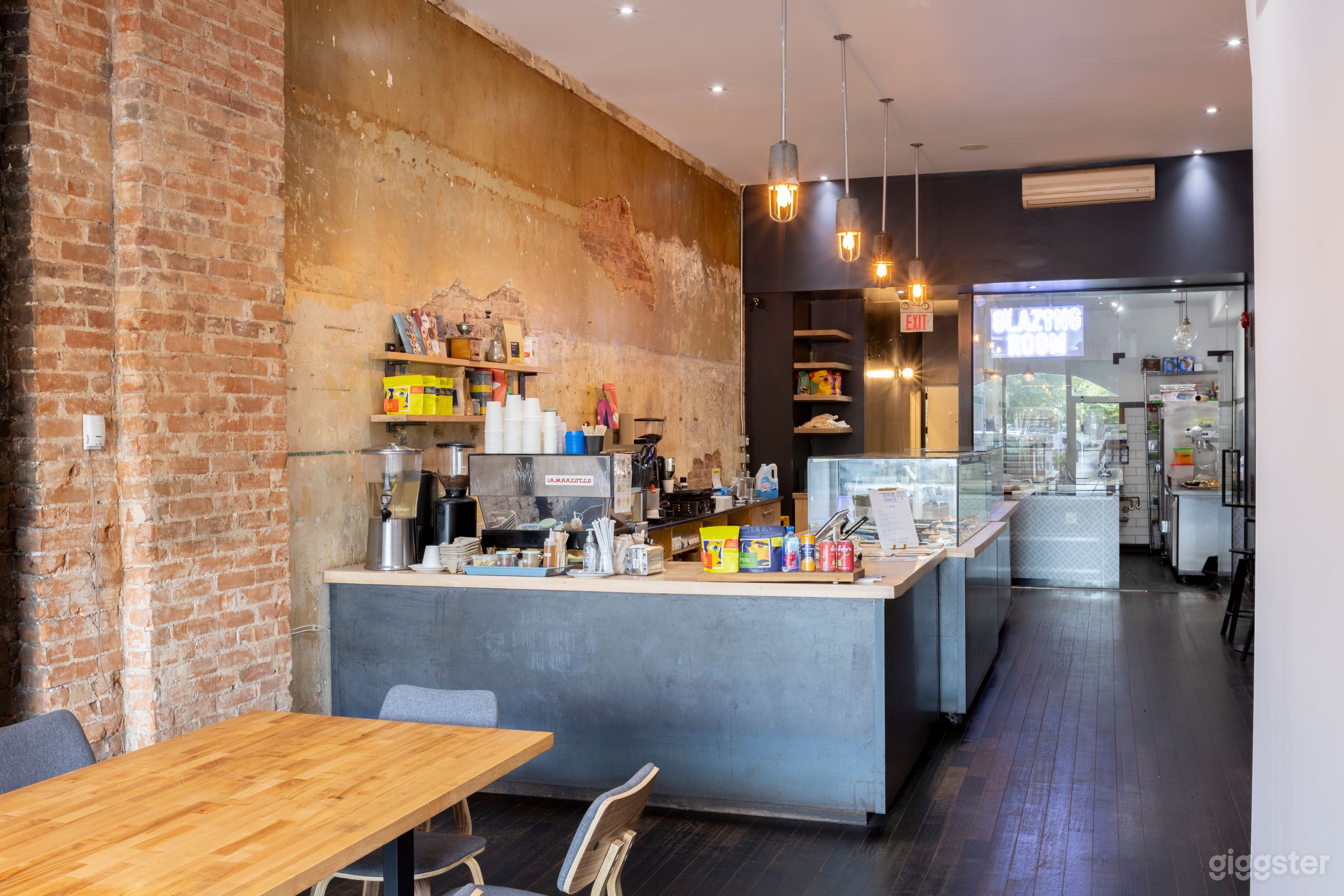 Previous set up - front of the store showing more of the espresso area