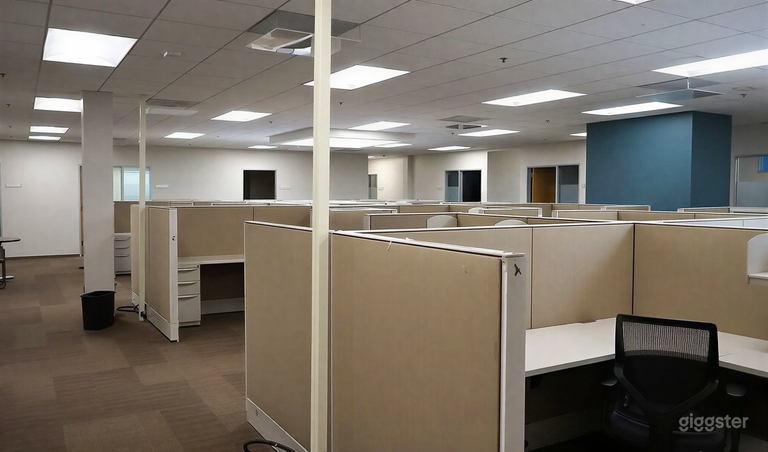  Spacious Open-Plan Office with Modern Cubicles 
