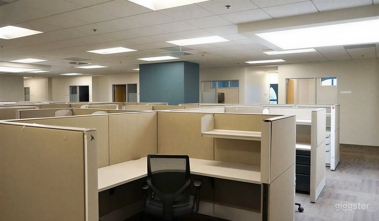  Spacious Open-Plan Office with Modern Cubicles 