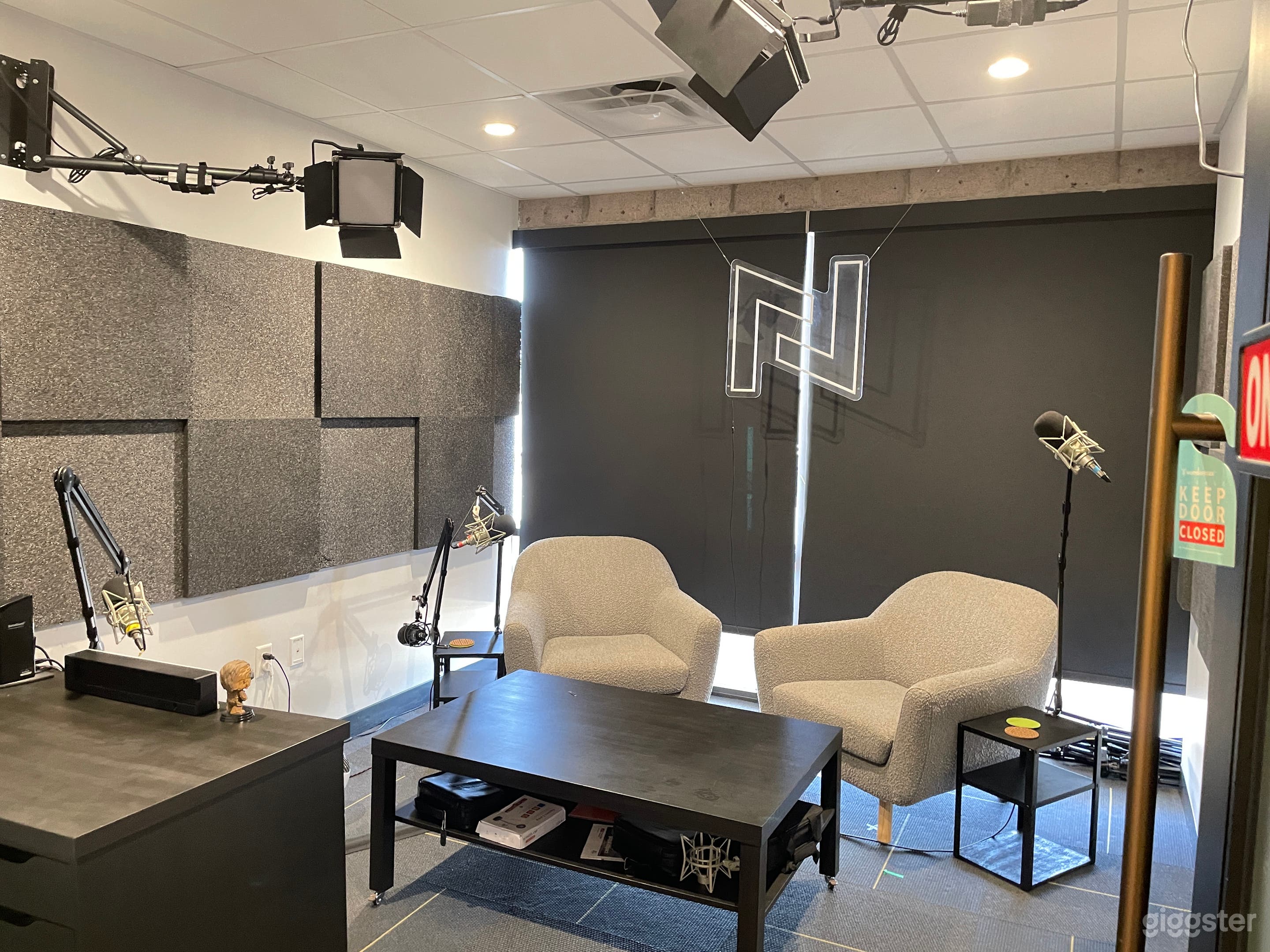 Mics available for up to four, you can add more Video camera is extra or you can bring it and hook up.