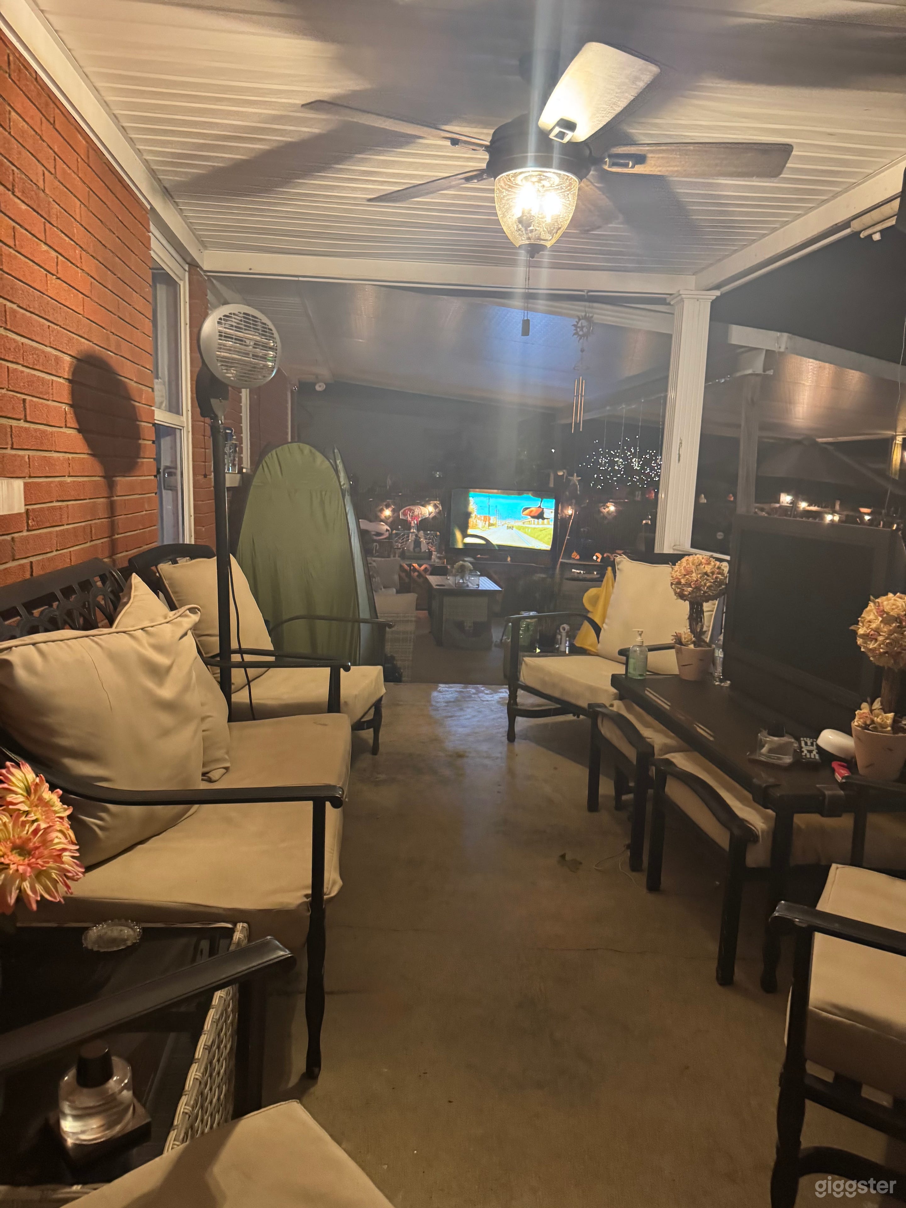 Covered small porch