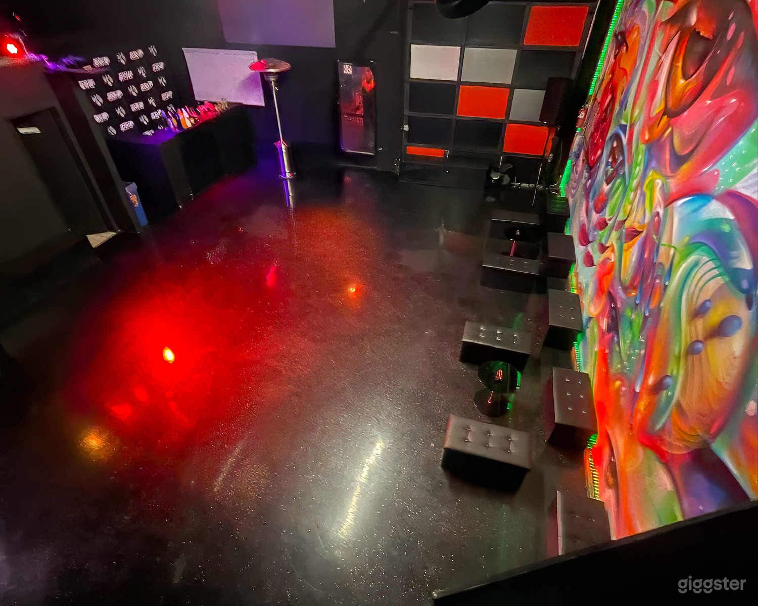 Neon Art Event Space with DJ Booth & Industrial Vibes Photo 3