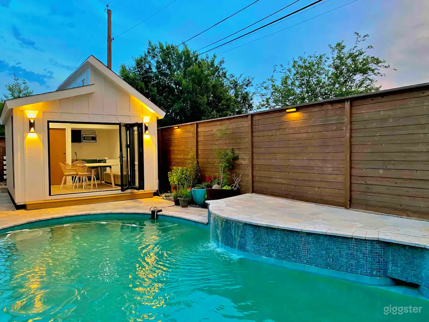 Swimming Pool with Waterfall Photo 1