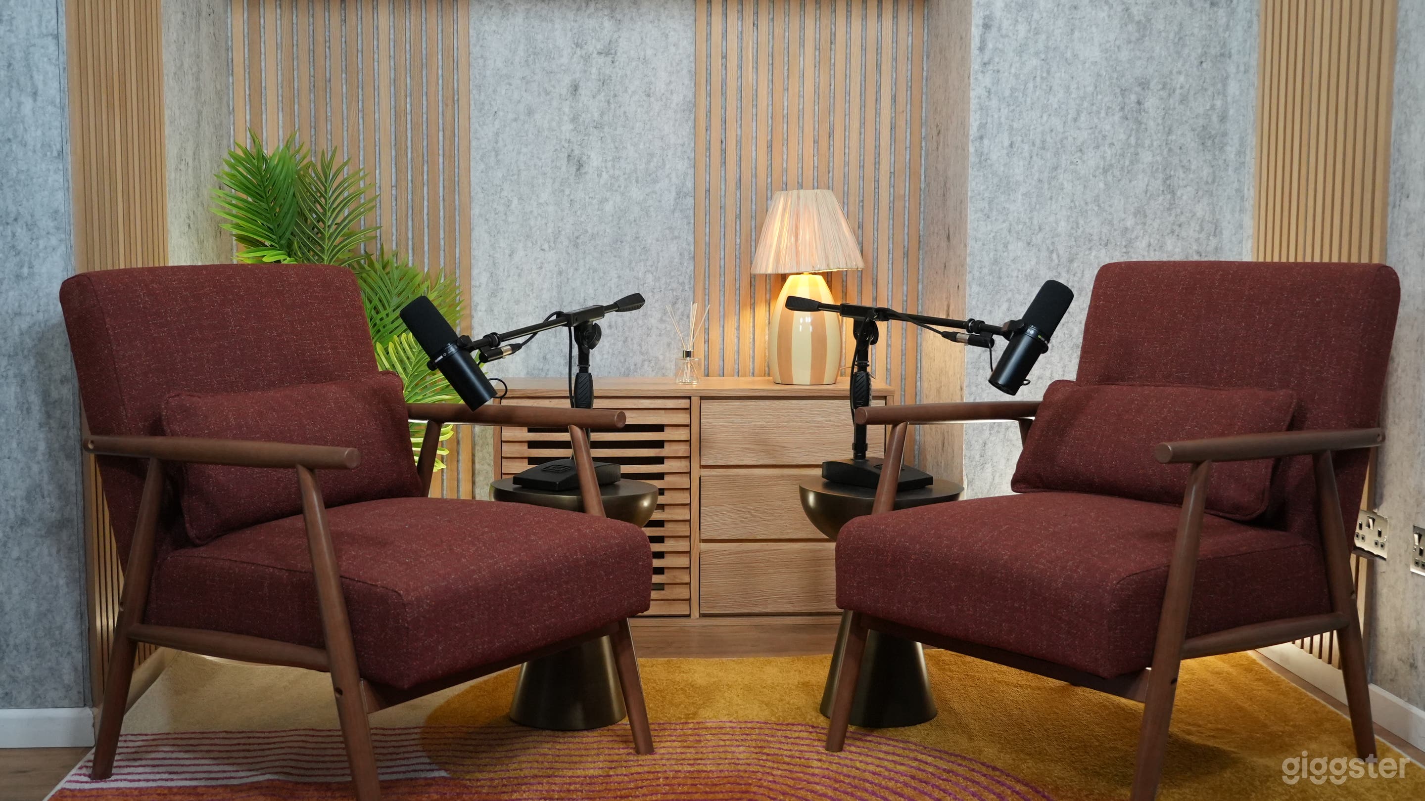 Fireside Setup - Red Chairs