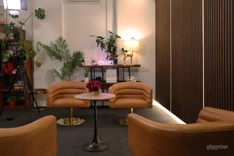  Podcast Studio w/ Leather Chairs & Exec Desk Private Office 