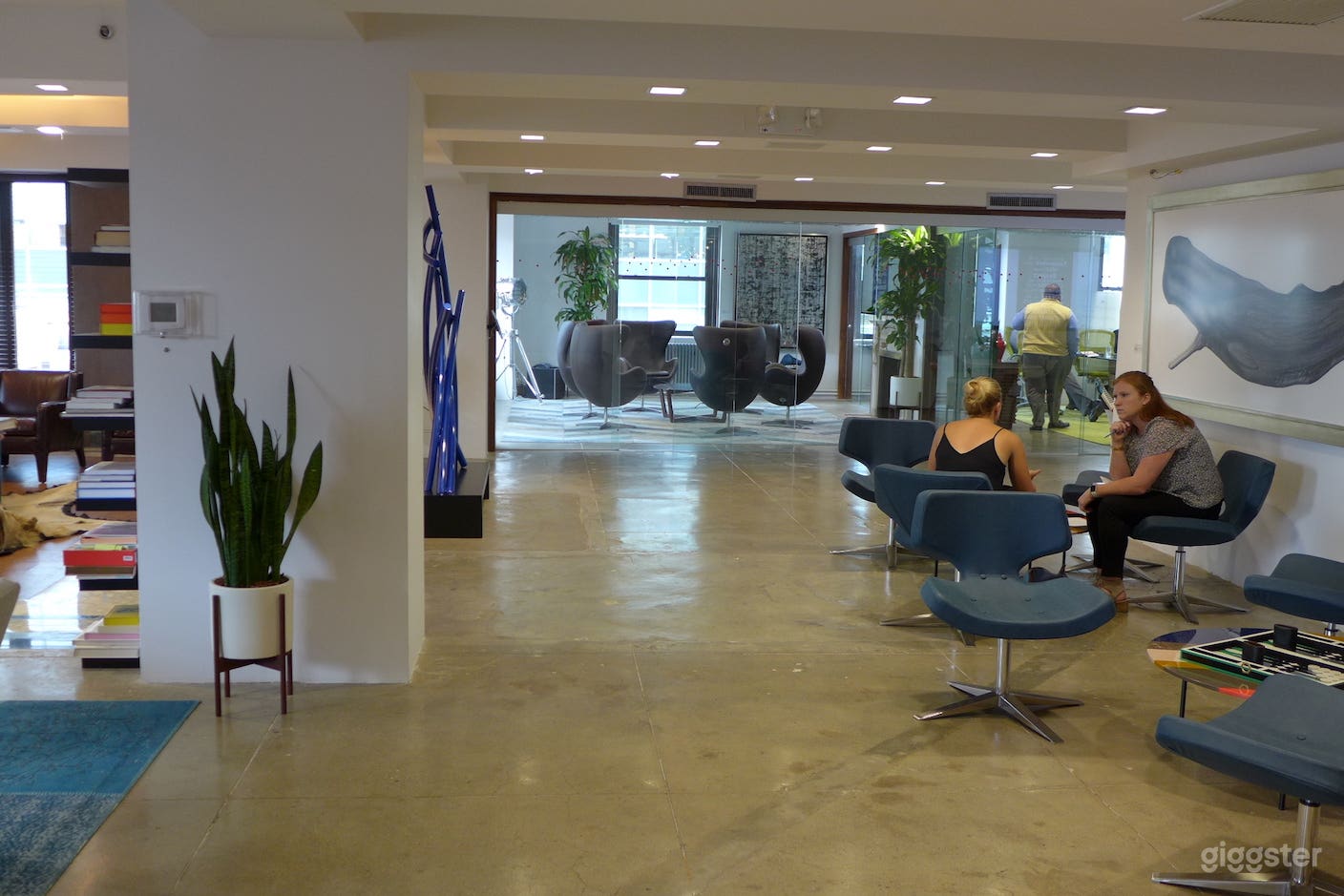 Colorful Open Floor Office w/ Terraces and Bar Photo 2