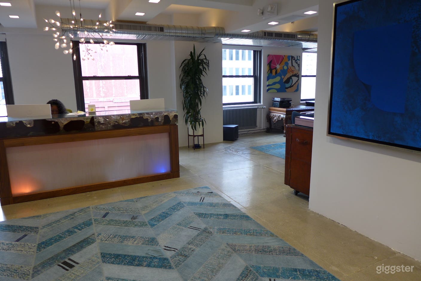 Colorful Open Floor Office w/ Terraces and Bar Photo 4