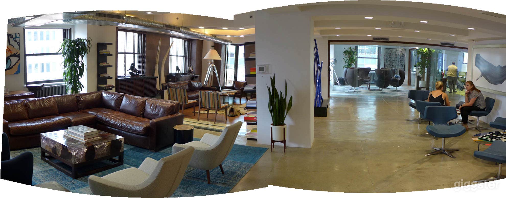 Colorful Open Floor Office w/ Terraces and Bar Photo 3