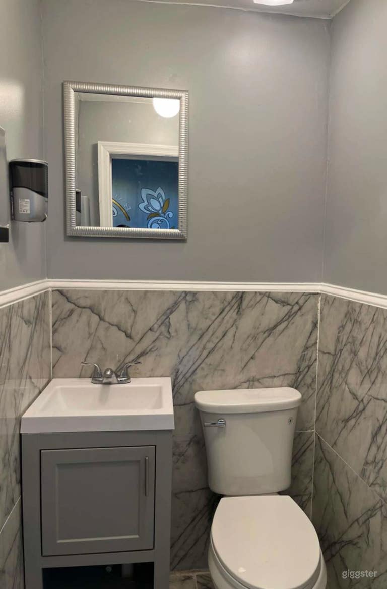  Modern Two-Story Event Space Sleek Epoxy Flooring 