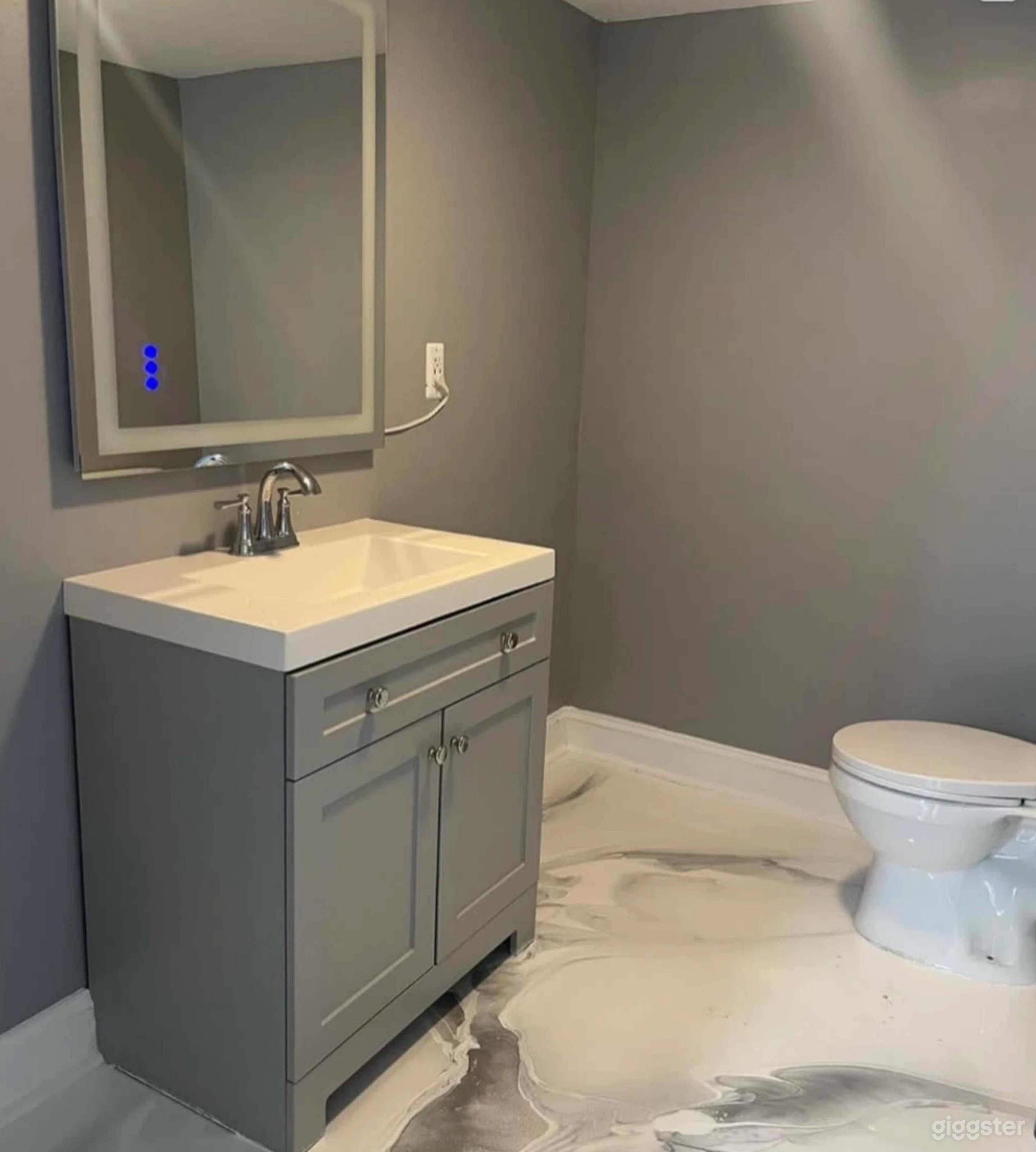 Modern Two-Story Event Space Sleek Epoxy Flooring Photo 4