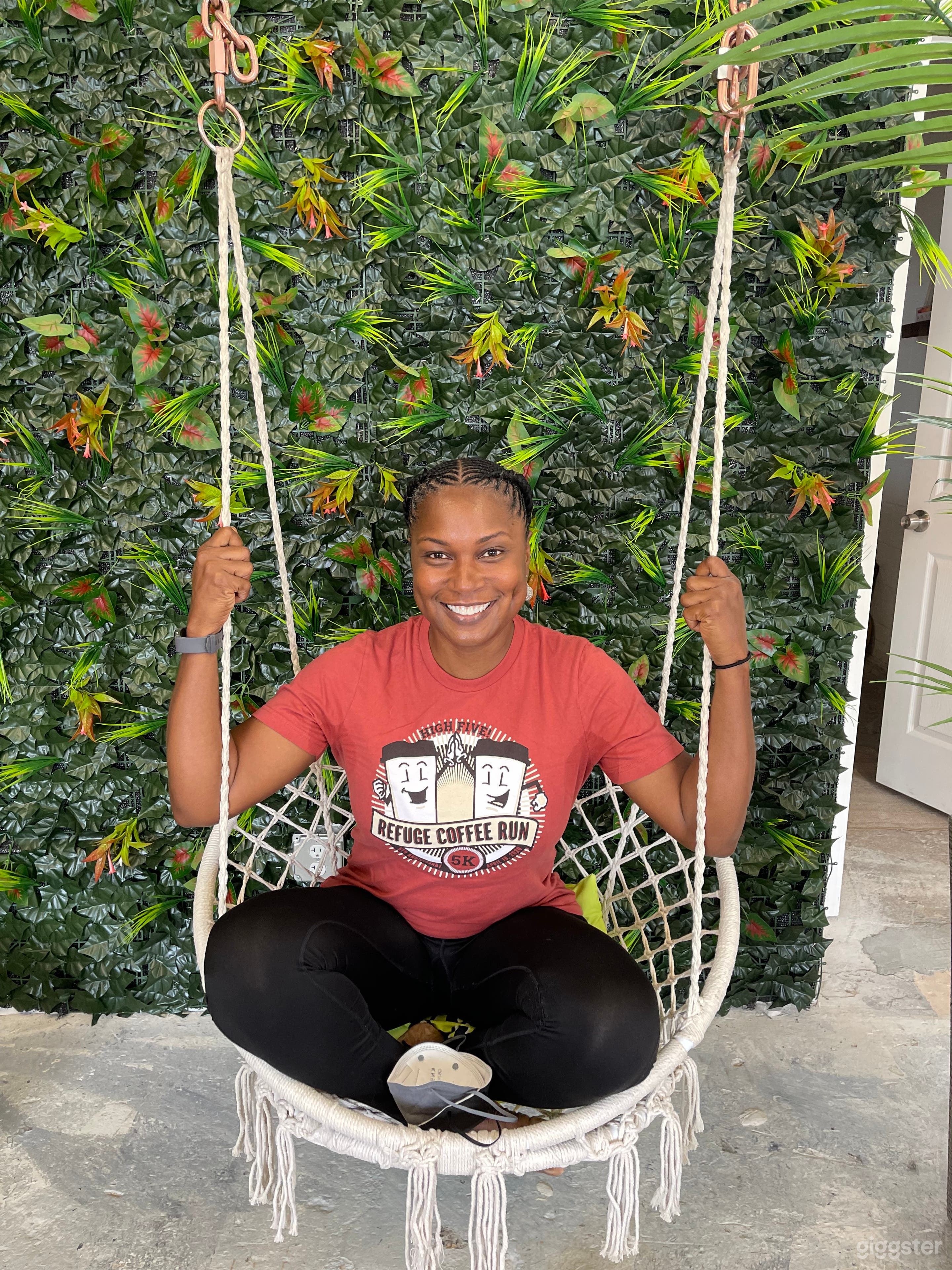 Happy Customer Taking Advantage of Photo Opportunities 