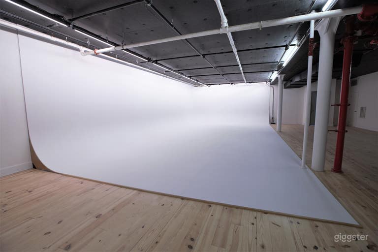  50’ White Cyc' Stage located in Chelsea, Manhattan 