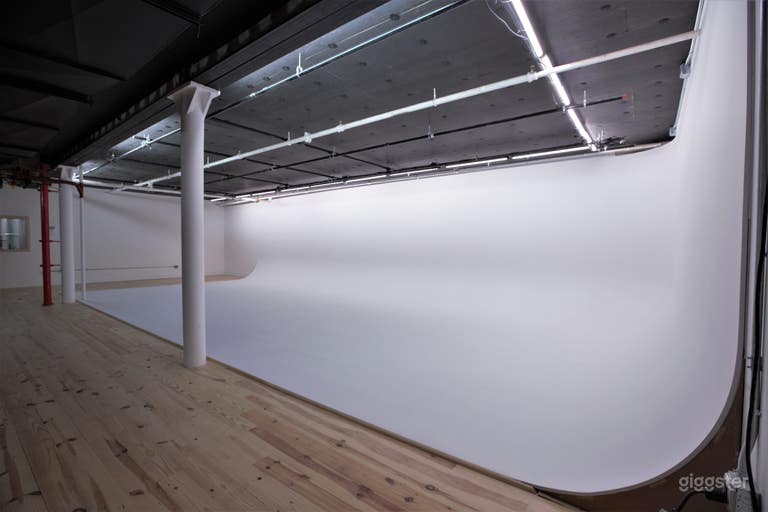  50’ White Cyc' Stage located in Chelsea, Manhattan 