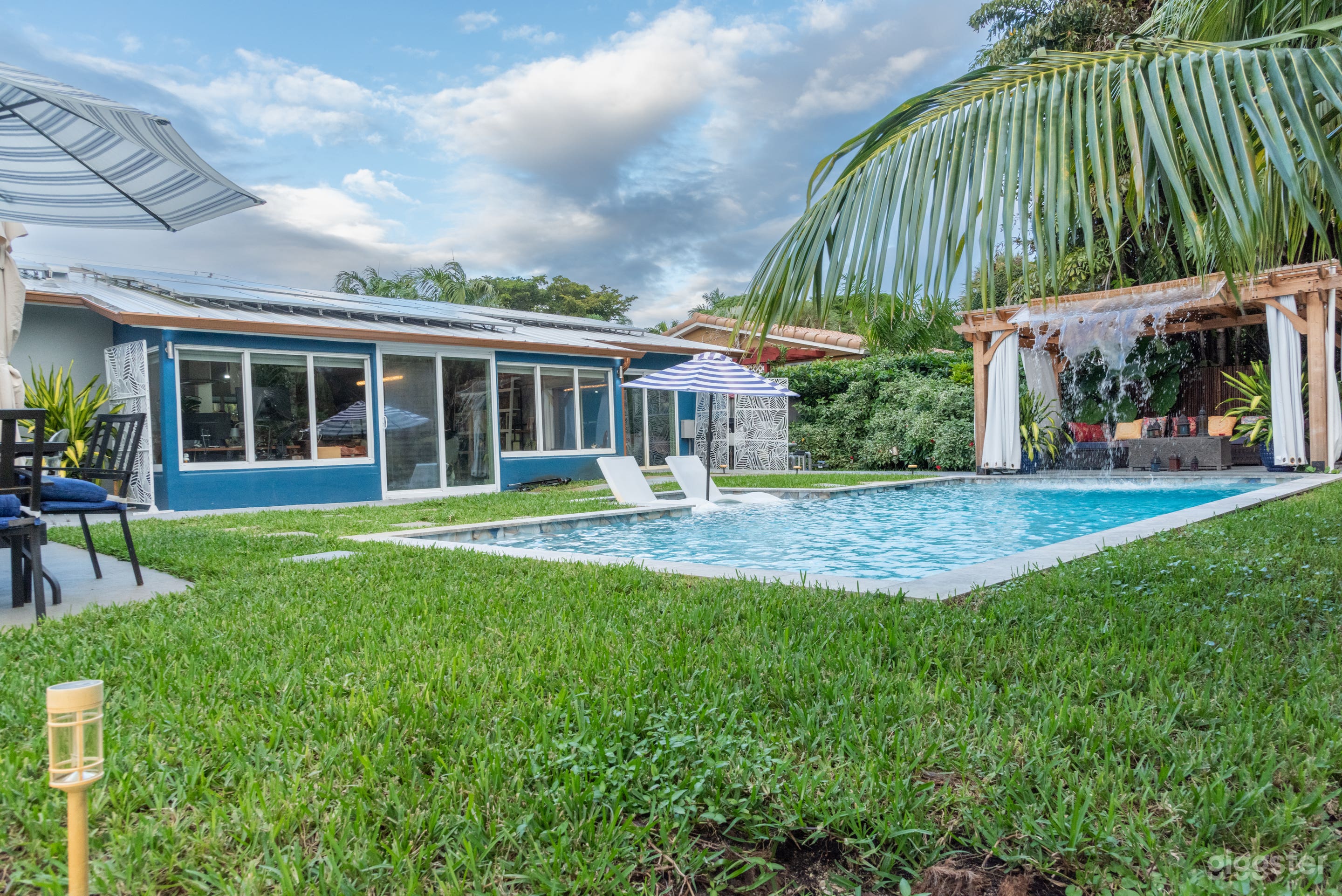 Saltwater Pool with Dual Waterfalls Photo 2
