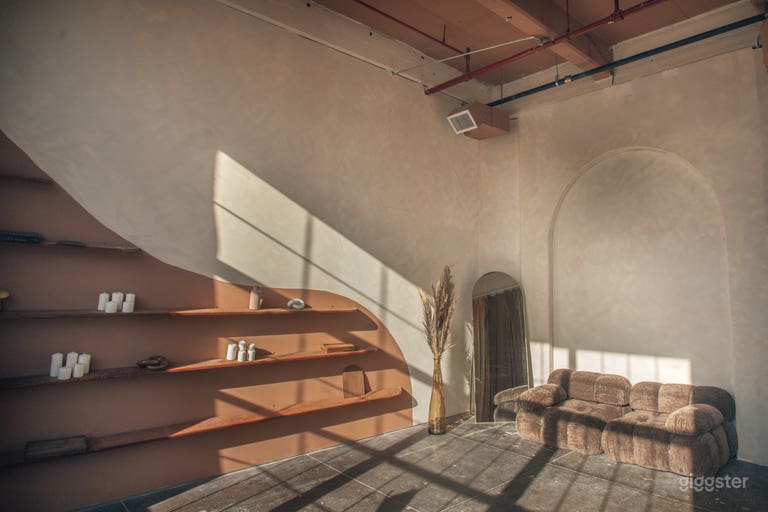  Estudio Wabi Sabi con fondos de muselina 