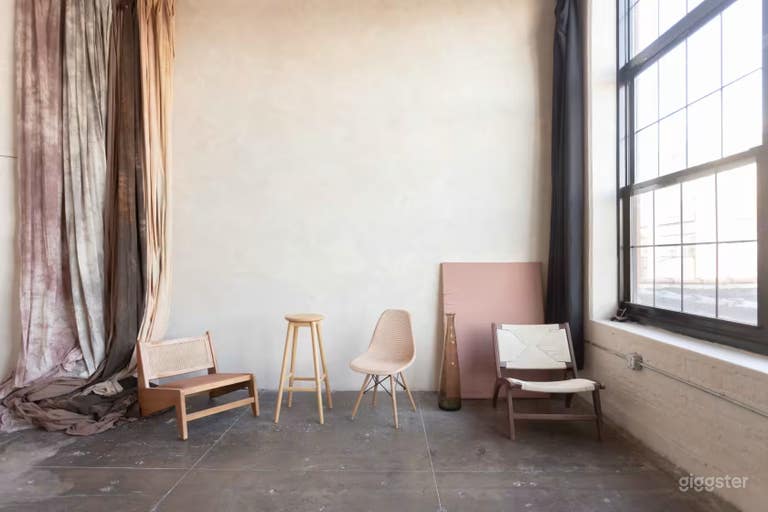  Estudio Wabi Sabi con fondos de muselina 