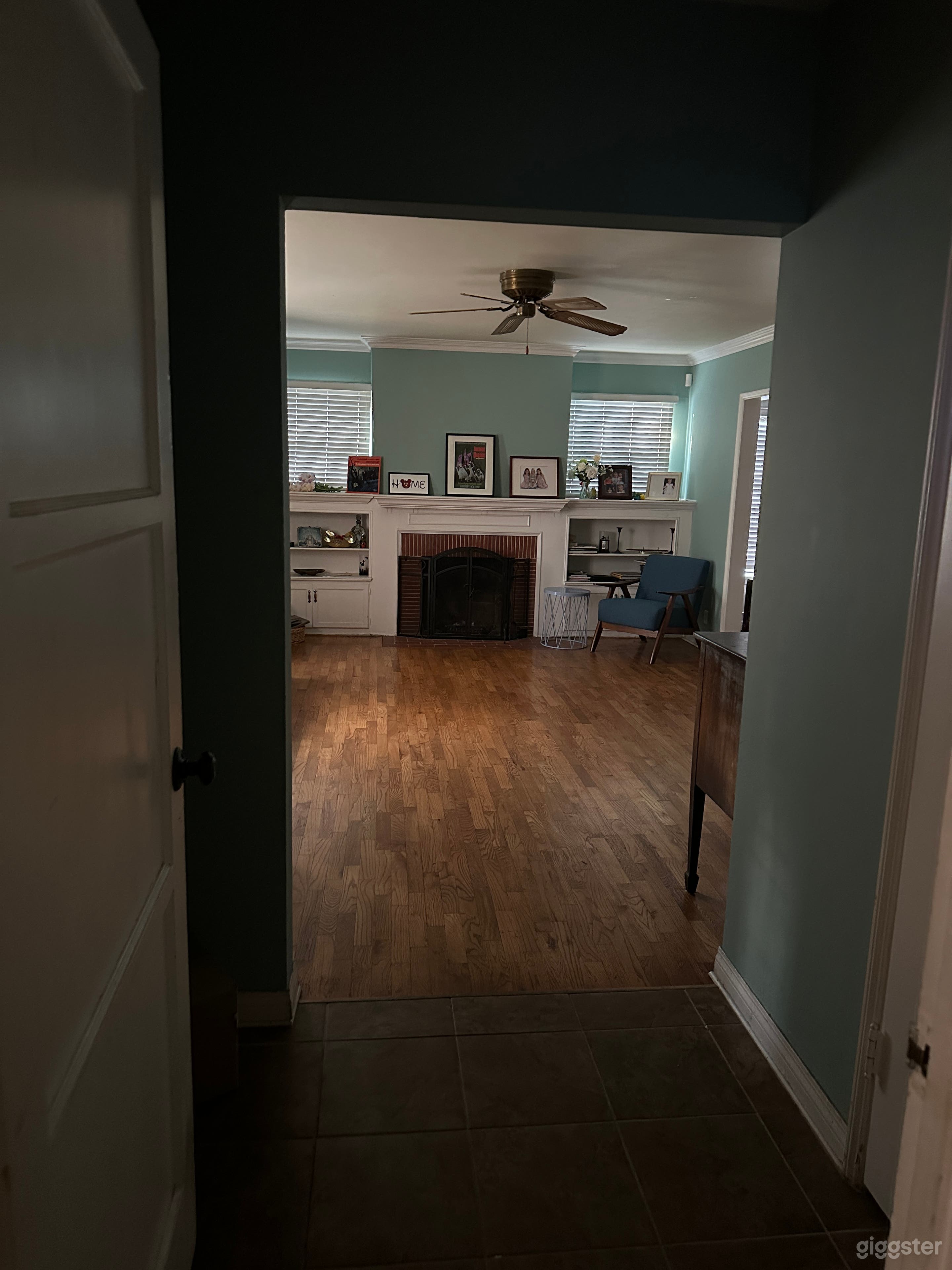 Living room view from entry hall/ foyer