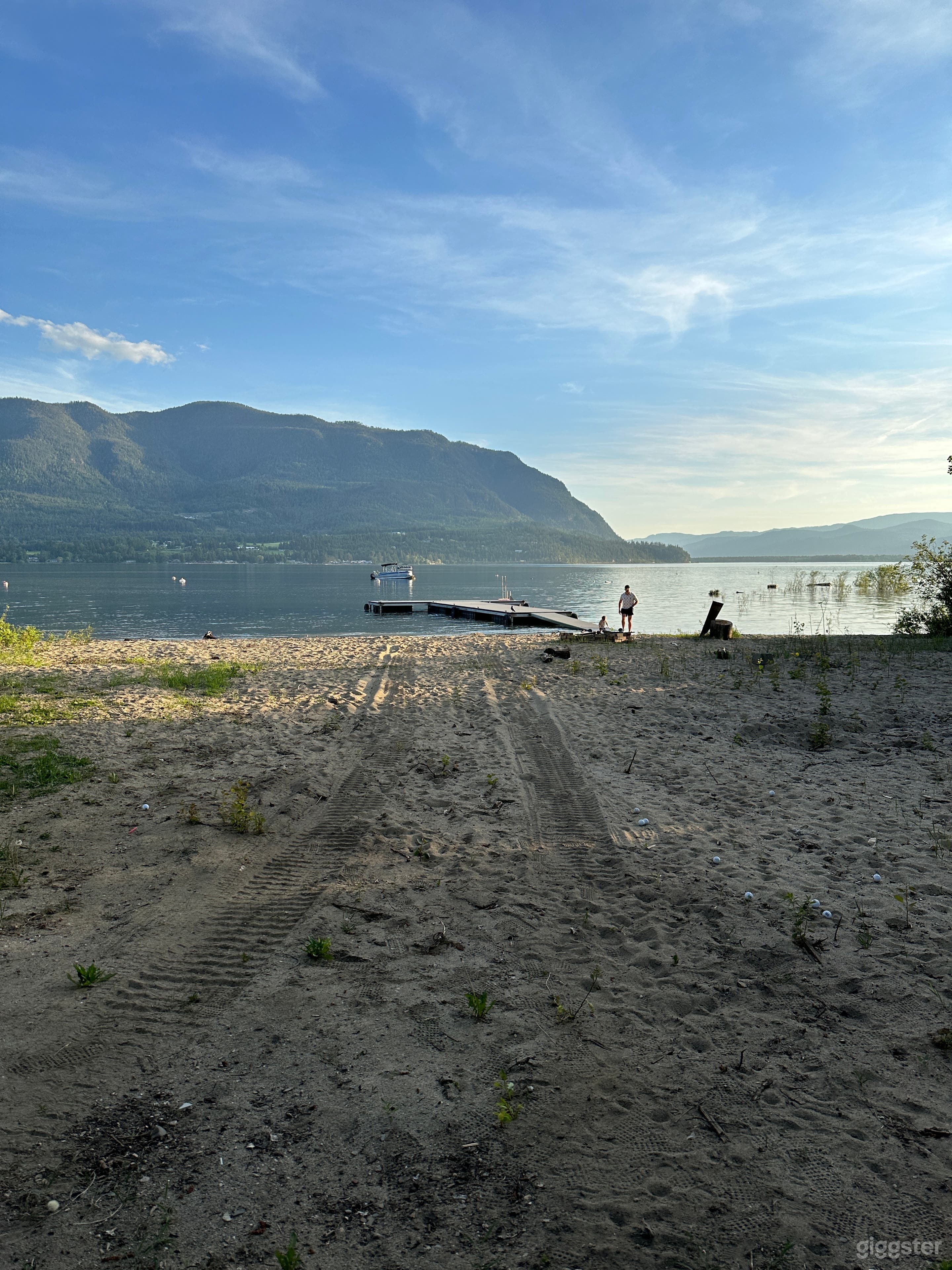 view of the beautiful beach and lake 