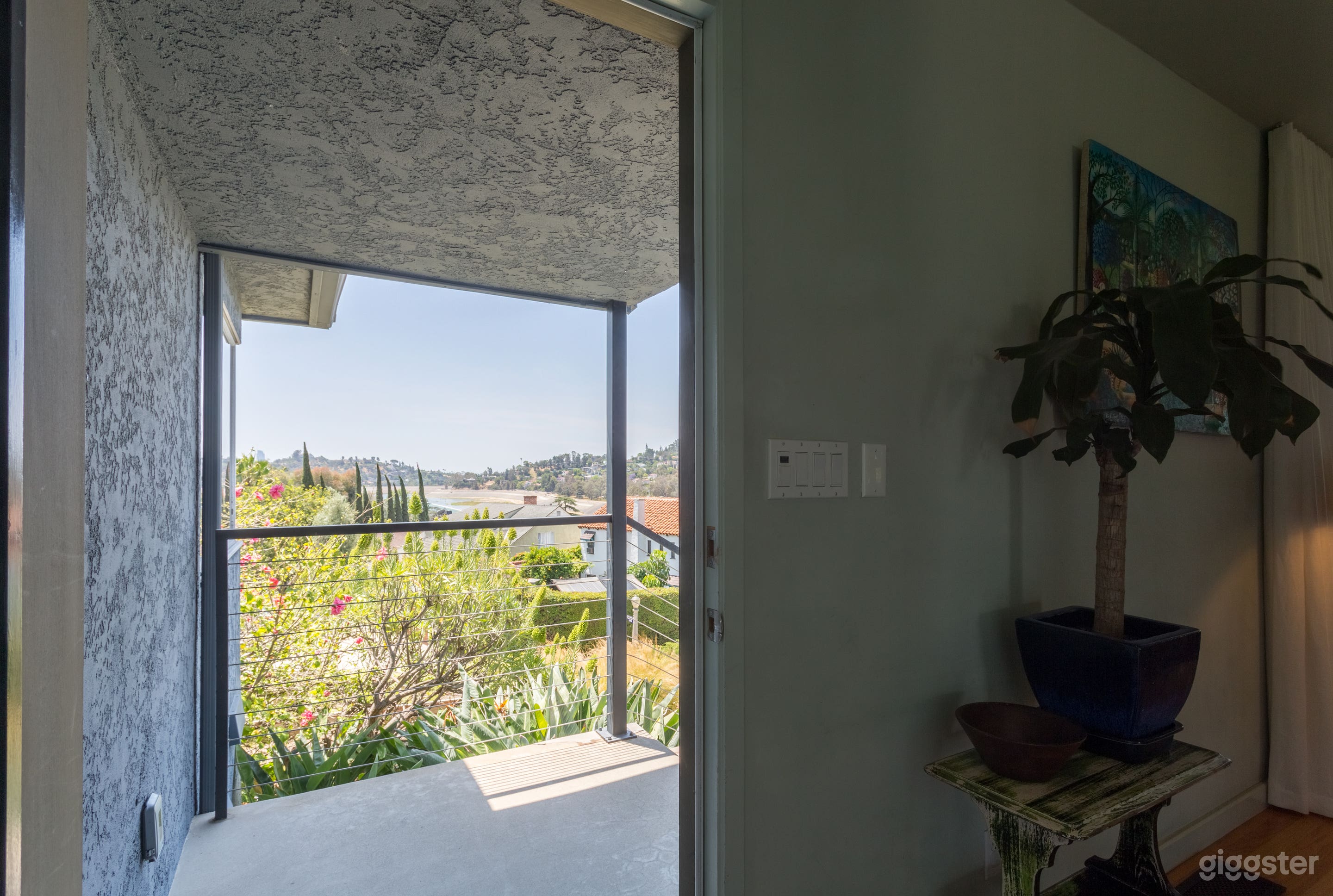 looking out front door