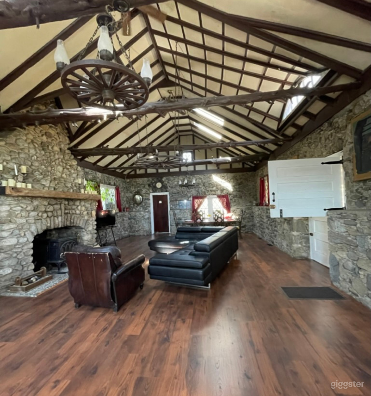 Our Great Room is the focus point of the house, with original details throughout (view from the other side of the room)