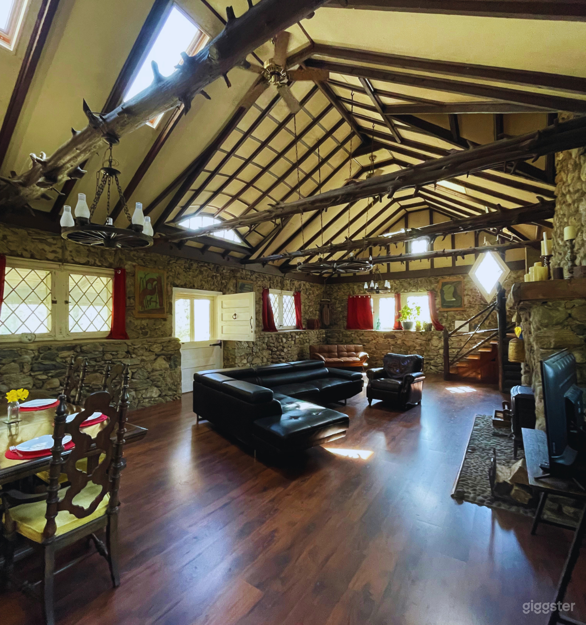 Our Great Room is the focus point of the house, with original details throughout. (View upon entering space)